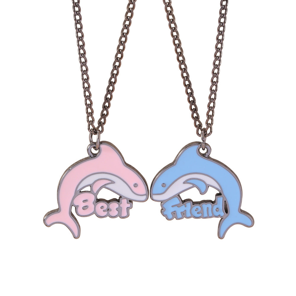 Best Friends Dolphin Necklace Set