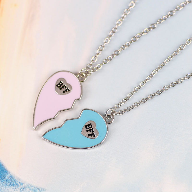 BFF Heart Matching Necklace Set