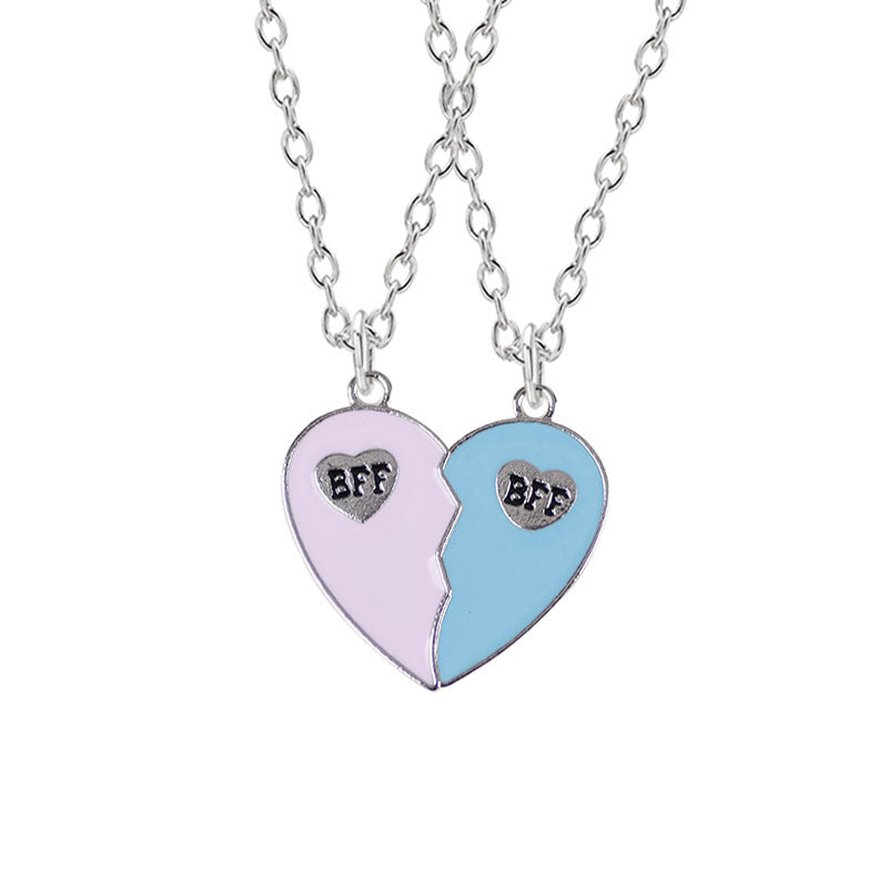 BFF Heart Matching Necklace Set