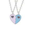 BFF Heart Matching Necklace Set