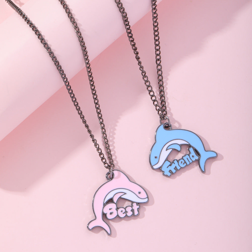 Best Friends Dolphin Necklace Set