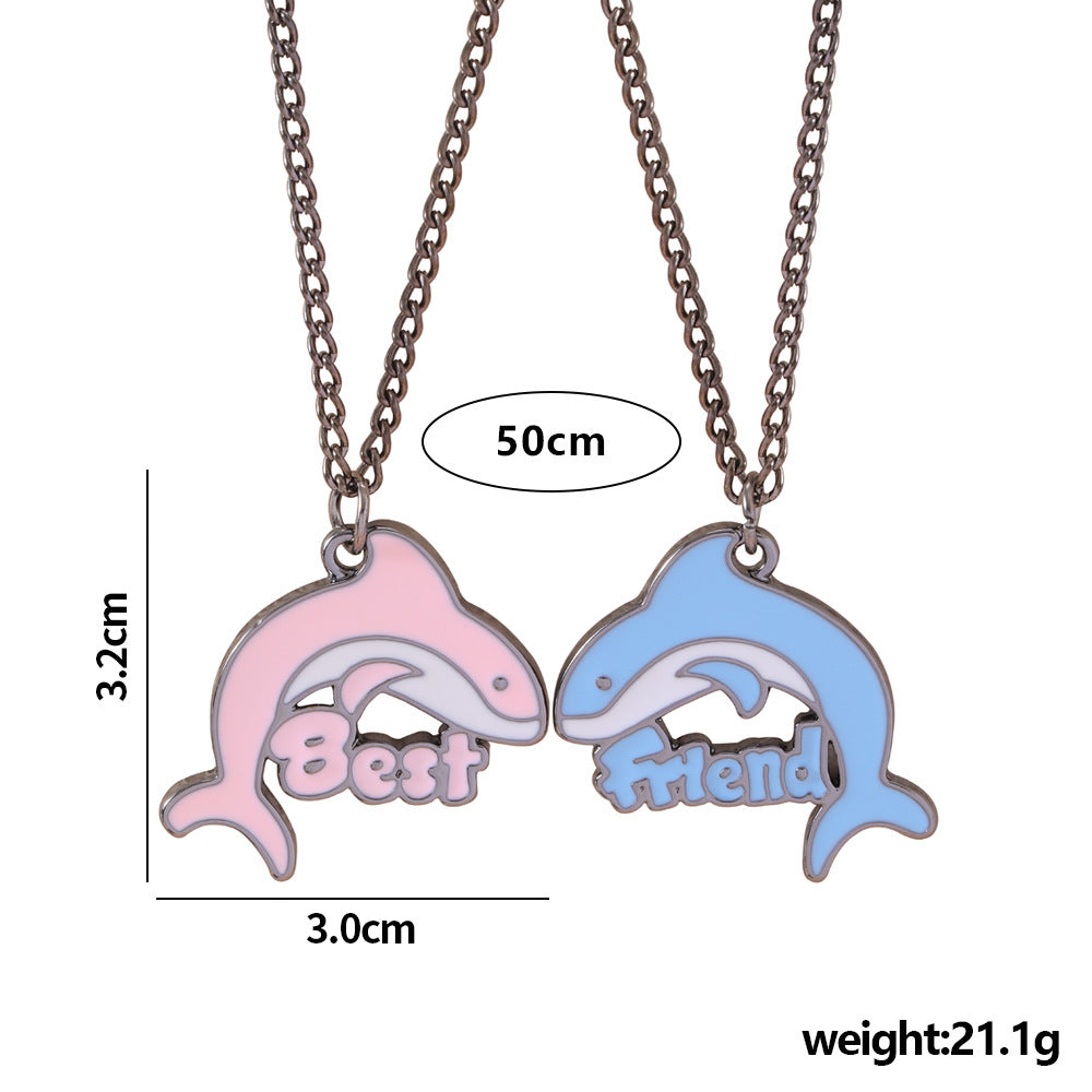 Best Friends Dolphin Necklace Set