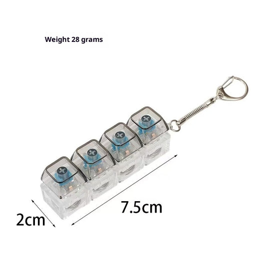 Decompression Mechanical Keyboard With Light Pressing Keychain