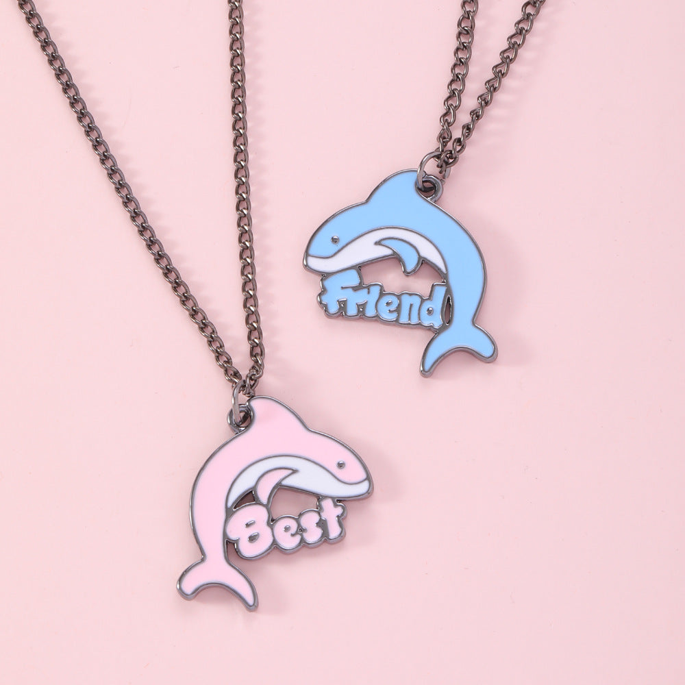 Best Friends Dolphin Necklace Set