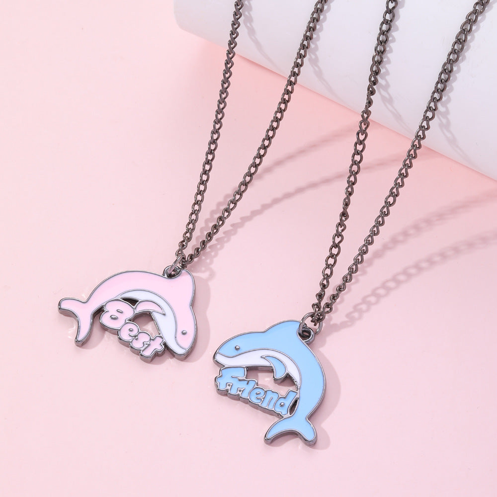 Best Friends Dolphin Necklace Set