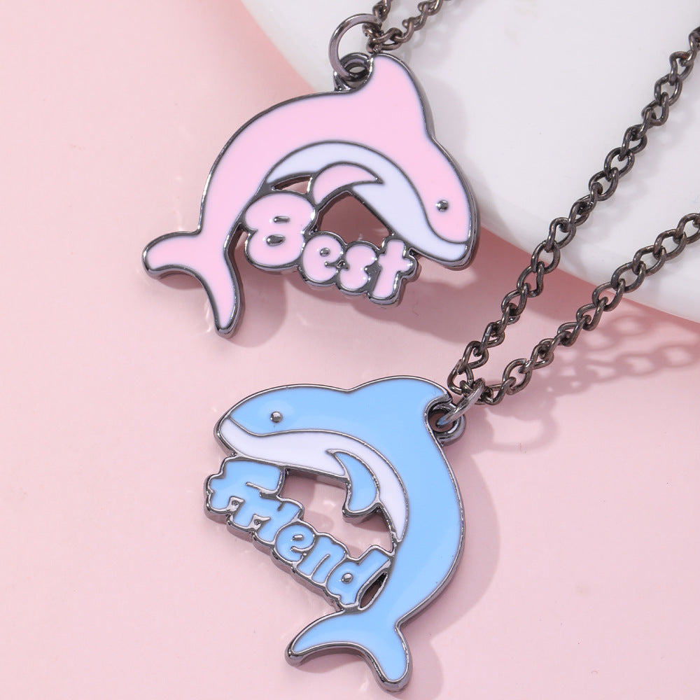 Best Friends Dolphin Necklace Set