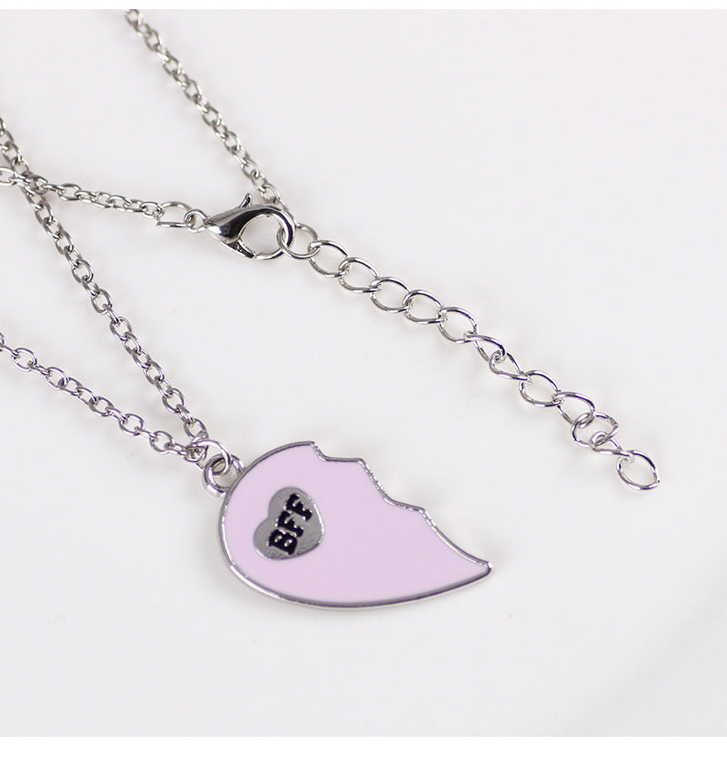 BFF Heart Matching Necklace Set