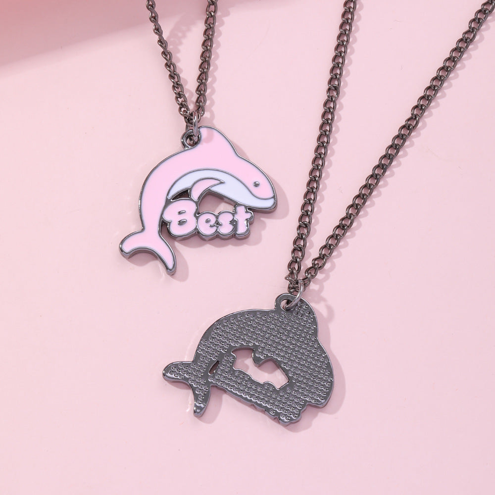 Best Friends Dolphin Necklace Set