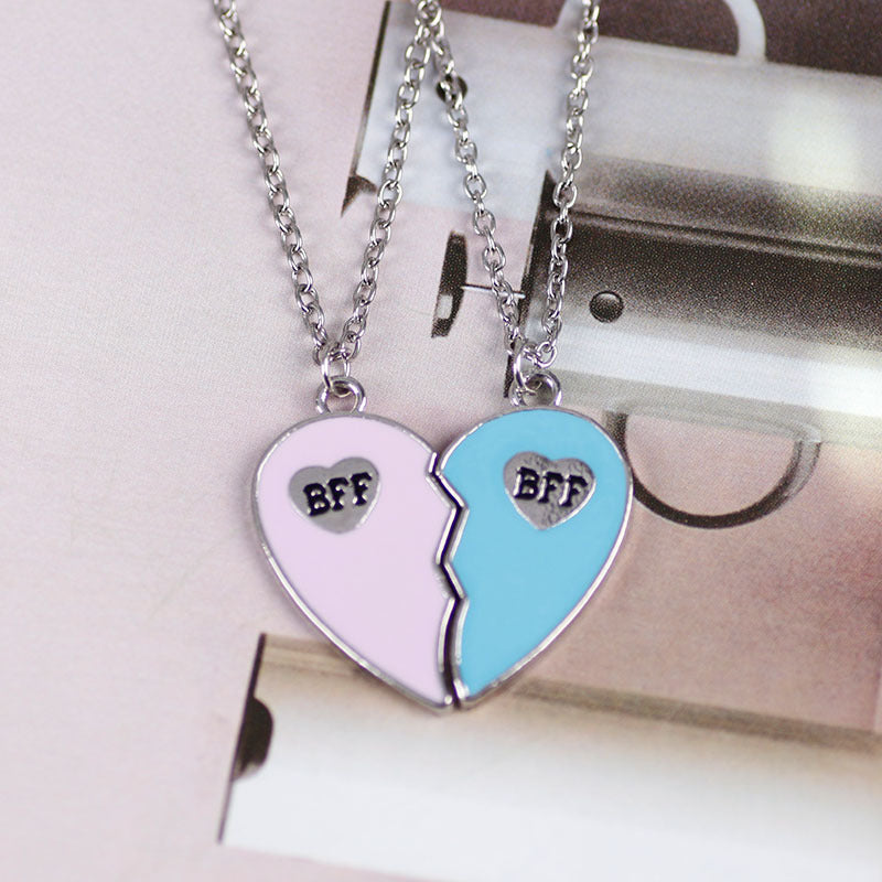 BFF Heart Matching Necklace Set