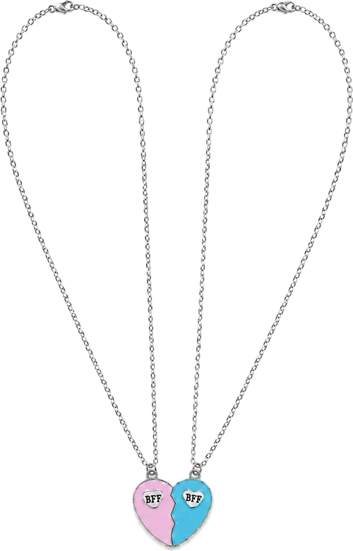 BFF Heart Matching Necklace Set